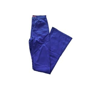 Edikted Luna Faux Leather Flare Jeans